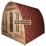 New Canadian CEDAR Wood Dome Top Wet Dry Swedish Outdoor Steam Sauna SPA Shingled Roof Upgrade
