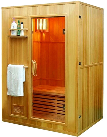 NEW 1/2 Person Hemlock Swedish Wet Dry Traditional Steam Sauna SPA 4.5KW Wet Dry Heater 200F