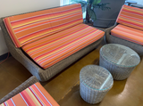 Modern Design 5 Piece Outdoor Wicker / Rattan Outdoor Patio Furniture Set Sunbrella Dolce Mango
