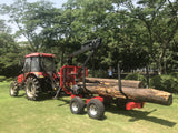 NEW Tractor PTO Drive 15.5' Ft Forest Log Crane w/ 13K Capacity Logging Timber Wood Trailer