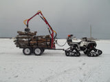 Professional Self Contained ATV Hydraulic Timer Log Crane + Logging Trailer KOHLER Engine