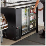 UBB-24-48G 48" Glass Door Back Bar Beer Bottle Soda Refrigerator with LED Lights New / Open Box!