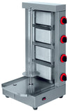 Stainless Steel 4 Zone Gas Gyro Al Pastor Shawarma Machine Vertical Broiler
