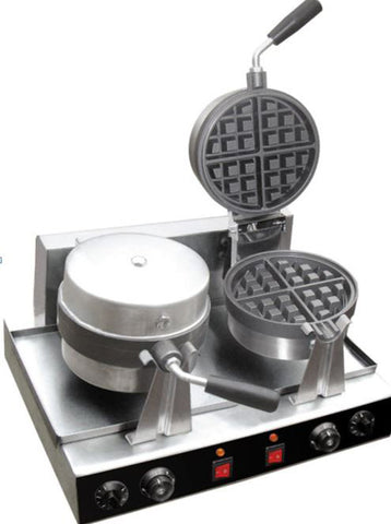 Commercial Double Waffle Maker Stainless Steel - Electric