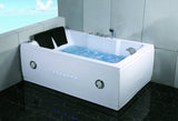 2 Person Indoor Whirlpool Jetted Hot Tub SPA Hydrotherapy Massage Bathtub 051A WHITE w/ Bluetooth LEFT Corner