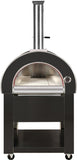 Black Stainless Steel Outdoor Wood Fired Artisan Pizza Oven BBQ Grill + Cover