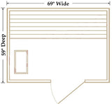 Large 4+ Person Stadium Seating Canadian Hemlock Wet Dry Traditional Swedish Steam Sauna Spa
