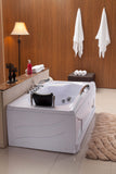 1 Person 66" Jetted Whirlpool Tub Massage Hydrotherapy Bathtub Tub Indoor Heated Bath Spa Black