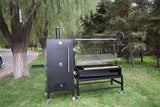 Large Santa Maria / Argentine Grill Charcoal BBQ Grill with Smoker + Kabob Rotisserie